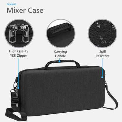 GEEKRIA Audio Interface Carrying Case, Compatible with SONICWARE Liven Ambient Ø / 8bit Warps/MEGA SYNTHESIS/Texture Lab/XFM/Lofi-12, EVA Hard Shell Portable Travel Bag (Dark Gray)