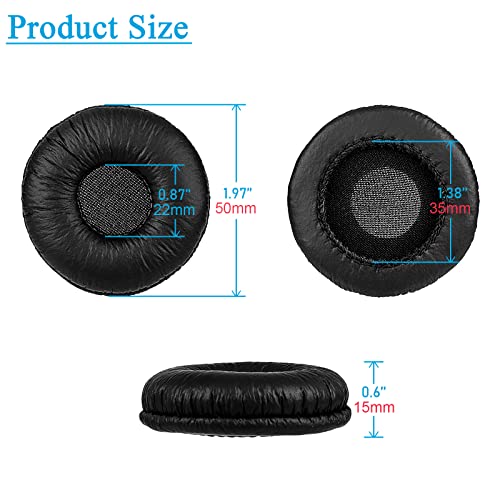 BINGLE Ear Cushions Ear Pads Replacement 50mm Covers for Plantronics/Jabra