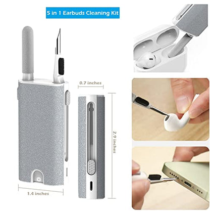 5-in-1 Electronics Cleaner Kit- Laptop Screen Cleaner kit,Multifunctional Bluetooth Earphones Cleaning Tool for Computer Cameras Lens Cell Phone Laptop Computer Bluetooth Earphones