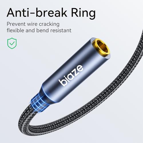 USB to 3.5mm Jack Audio Adapter, External Stereo Sound Card USB-A to Audio Jack Adapter with Auxiliary Stereo Converter, Compatible with Desktop, Laptop Mac, Linux and More! - color: Blue