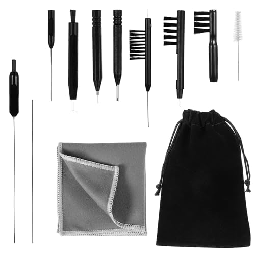 12 PCS Hearing Aid Cleaning Kithearing Aid Cleaning Tools Ear Cleaner Headphones, Multi Functional Hearing Aids Brush Tools for Earbuds Headphones Accessories and Supplies with Bag
