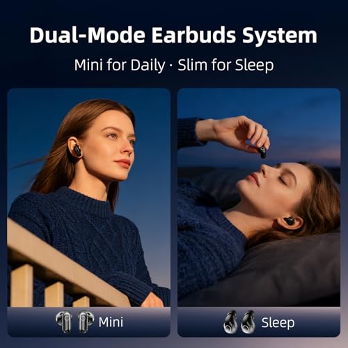 Mini Wireless Sleep Earbuds for Small Ears – Invisible, Low Profile Sleep & Work Earbuds, Tiny Discreet in-Ear Headphones, Discreet in-Ear Earphones for Small Ear Canals (Purple) - color: Purple