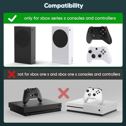Upgraded Cooling Fan Stand for Xbox Series S with Charger Station | MENEEA Controller Charging Dock & Console Cooler System with 15 Colorful RGB Light & Headset Hook, Accessories for XSS