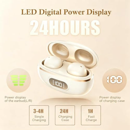 Xmenha Extra Small Invisible Mini Earbuds Wireless Bluetooth Small Invisible Ear Buds for Sleeping Smallest Headphones Tiny Micro Hidden Discreet Earbuds for Work - color: Black