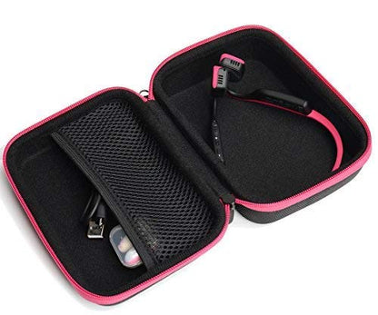 Protective case for Shokz openrun, openrun pro, openrun Mini, openmove, opencomm, Aftershokz Aeropex, OpenMove, Trekz, Trekz Mini, Trekz Air, Bluez 2, 2S; - color: Black with pin zip