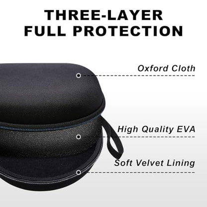 Kids Headphone Case for Acer/iClever/Candy Bila, Black(Case Only) | for iClever BTH12/HS19/BTH22/BTH20/BTH18/BTH26, JBL Junior 320/320BT, MIDOLA, JoySpark, eKids, ADOOPE, JLab Kids Headphones - color: Black