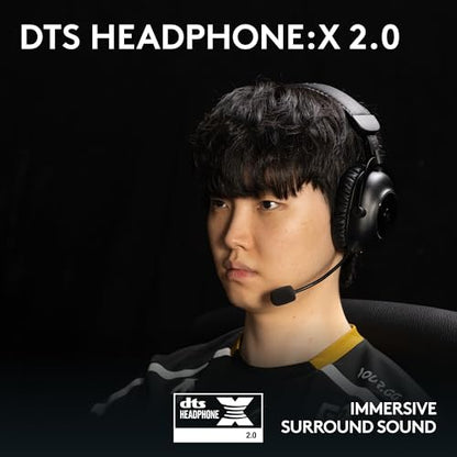 Logitech G PRO X 2 Lightspeed Wireless Gaming Headset - Black | Bluetooth/USB/3.5mm Aux for PC, Detachable Boom Mic, DTS:X 2.0—7.1 Surround, 50mm Graphene Drivers - color: Black
