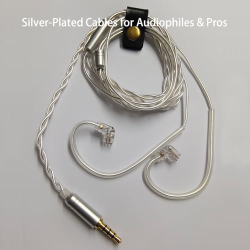 RitMoment RIT10 Pro Wired Earbuds - Balanced Sound & Rich Bass, Dual Magnetic Dynamic Driver, Ultra Comfort, in Ear Monitor IEM Earphones (3.5 No Mic + Type-C Cable, Clear) - style: NO-MIC+Type-C Cable