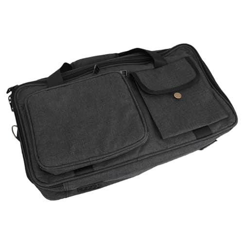 Effects Pedal Carrying Bag, 10mm Padding Multi Pockets Guitar Effects Pedal Case with Adjustable Strap and Water Proof Fabric, for Line 6 (M) - size: M
