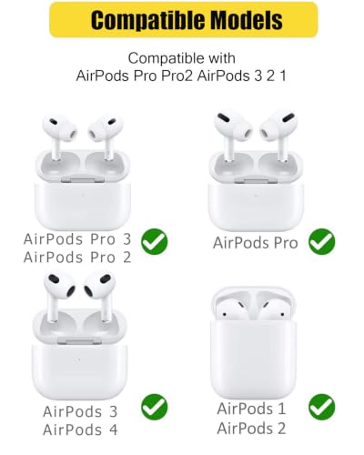 3 Pairs Ear Hooks for AirPods Pro 3/2/1 AirPods 4 3 2 1 [360° Rotatable Multi-Dimensional Adjustable] Silicone Soft Comfortable Anti-Slip Sports Clamp (Transparent & Black & White) - color: Transparent & Black & White