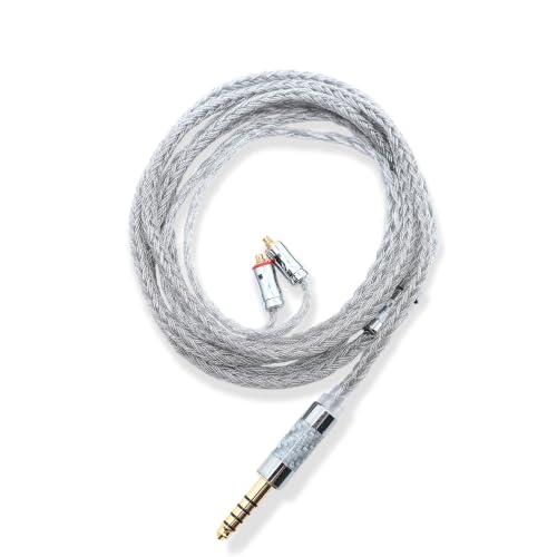 24-Core Silver-Plated IEM Cable with 4.4mm Balanced to MMCX - size: 4.4mm-MMCX
