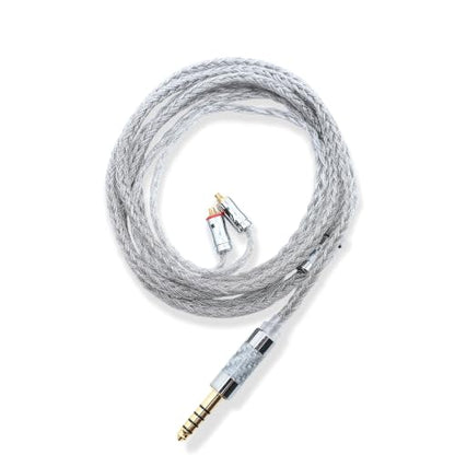 24-Core Silver-Plated IEM Cable with 4.4mm Balanced to MMCX - size: 4.4mm-MMCX