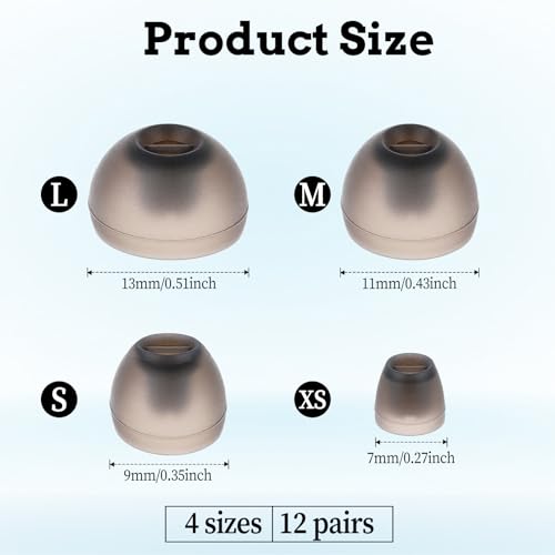 24Pcs Silicone Replacement Earbud Tips Earbud Covers Extra Small Earbuds Tips Replacement Earbud Tips Soft Silicone Earbuds for in-Ear Headphones Extra Small Ear Tips for in Ear Earbuds