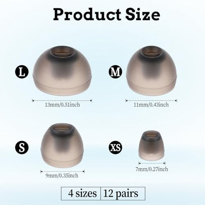 24Pcs Silicone Replacement Earbud Tips Earbud Covers Extra Small Earbuds Tips Replacement Earbud Tips Soft Silicone Earbuds for in-Ear Headphones Extra Small Ear Tips for in Ear Earbuds