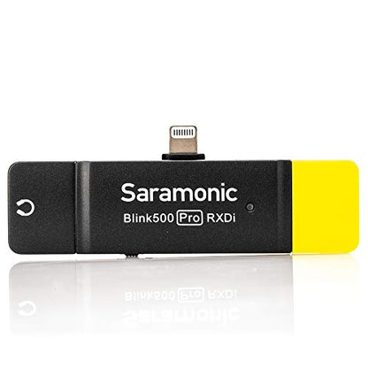 Saramonic Advanced 2.4GHz Wireless Clip-On Microphone System with Lavalier & Dual-Channel Lightning Receiver for Apple iPhone & iPad (BLINK500PROB3)
