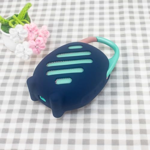 Cartoon Silicone Protective Case for Clip 5 Portable Bluetooth Speaker, Soft Shockproof Skin Cover Anti-Scratch Sleeve Accessory (Blue) - color: blue