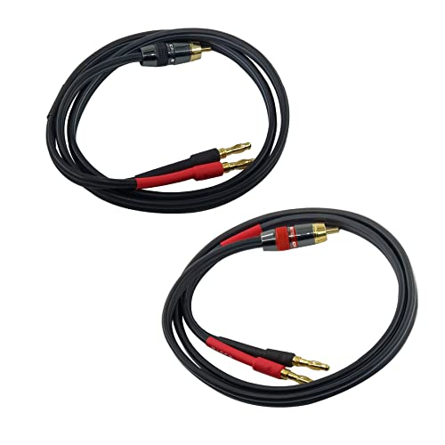 WJSTN Banana Plug to RCA Speaker Cable Banana Plug to RCA Speaker Cable 12AWG Cables,2Pack 6FT - size: 6Feet