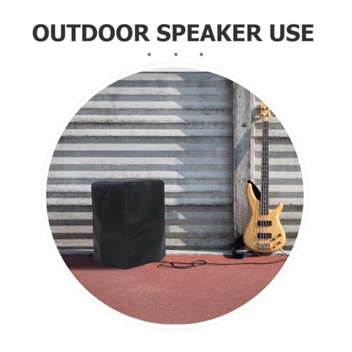 ibasenice Outdoor Audio Dust Cover Weatherproof Oxford Fabric Speaker Cover for Protection against Rain and Dust Fits Most Outdoor Speakers 17.99 X 11.81 X 11.02 Inch