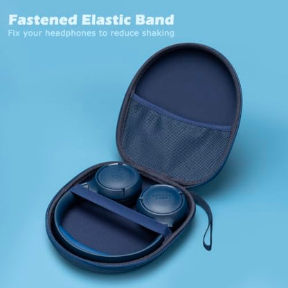 Ginsco Universal Headphone Case Compatible with JBL Tune 510BT 720BT, Sony WH-CH 720N/WH-CH520, with Sony/JBL/Soundcore Q20 Q30/BERIBES/TOZO/KVIDIO etc Wireless Headphones Navy Blue - color: Navy Blue