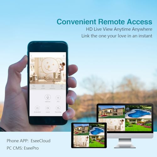 5MP Wireless Security Camera System, Wired Plug-in Powered, 1TB HDD