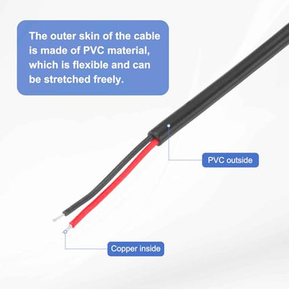 MECCANIXITY 3pcs 3.5mm Female Jack to Bare Wire Open End Replacement 26AWG TRS 2 Pole Stereo 1/8" Mono Jack to Bare Wire 34mm for Earphone Headphone Cable Repair, 19.7inches - size: 19.7inches