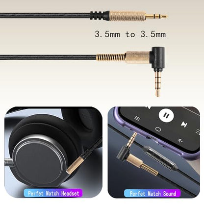 Studio3 Audio Cable Replacement for Beats Solo3 Solo4 Solo PRO Marshall Major3 Major4 Headsets, in-line Mic Volume Control Headphone Cord 3.5mm 4.9ft - size: 4.9ft w/mic
