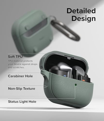 Ringke Onyx Magnetic Designed for Samsung Galaxy Buds 3 Pro & 3 & 3 FE Case [Compatible with MagSafe] Prevents Oily Smudges Feels Good in The Hand Non-Slip Cover - Sage Green - color: Sage Green, size: Galaxy Buds 3 Pro / Galaxy Buds 3