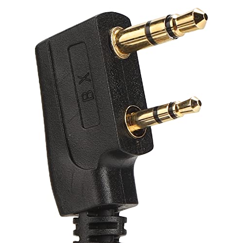 Two Way Radio Headset, Walkie Talkie Earpiece with Microphone and 2 Pin Connector for Retevis Radios (2 Pack)