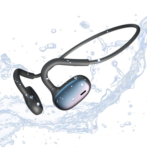 Ulian Open Ear Sports Headphones, Air Conduction Bluetooth 5.3 Wireless Headset with Deep Bass, Noise Canceling and Comfort Wearing, IPX6 Waterproof Sports Earbuds for Gym, Workout, Running, Cycling