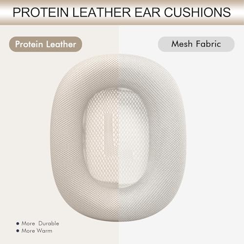 GEVO Upgraded Ear Cushions Replacement Earpads for AirPods Max 1 & 2 Headphones, Protein Leather Ear Pads Cover with Memory Foam and Magnet for AirPods Max 1 & 2 (Starlight) - color: Starlight