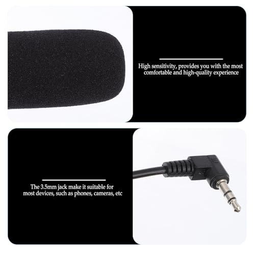 Homoyoyo Professional Camera Microphone with Stereo Plug for DSLR and Smartphone High-Sensitivity Interview Mic for Photography Vlogging and Digital Video Recording