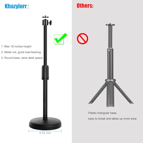 Webcam Stand, 22 Inch Height Adjustable Webcam Mount Computer Camera Stand for Desk Web Cam Stands Arm Holder for Logitech webcams C920 C922 C925e C922x C930e C930 C615 Brio - size: 22 inch