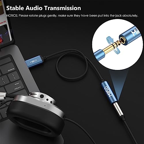 USB to 1/4 Jack Audio Adapter Type-A to 6.35mm Female Aux Adapter | Stereo TRS 1/4 Female to USB Audio Jack Adapter USB External Sound Card for Laptop, PC, Amplifier, Speaker, 6.35mm Headphone - style: USB-A Male to 1/4 Female