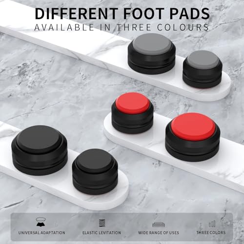 Preffair Audio Speaker Aluminum/Silicone Isolation Feet Turntable Damper Vibration Stopper Stand Absorption Shock Pad for Amplifier Preamp DAC Devices 4Pcs (Red, 1.73"x1.18") - color: Red