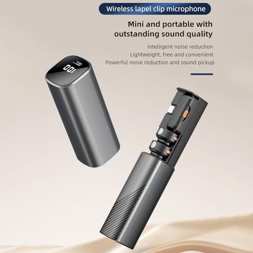Wireless Lavalier Microphone USB-C Clip-On Mic 2.4GHz | Record clear voice wirelessly for vlogging, interviews, live streaming, online teaching and content creation.