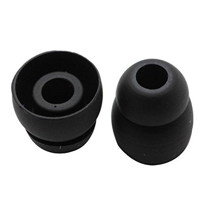 Alitutumao 10pcs Replacement Earbuds Silicone Ear Tips Compatible with Powerbeats 2 Powerbeats 3 Wireless Headphones (Double Flange) - color: Double Flange (Black)