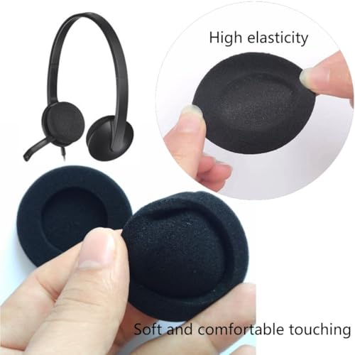 4 Pcs Foam Ear Cushions for Plantronics H251 H261 H351 H361 Series Headsets | Black,Headphones Most Standard Size Office Telephone H251 H251N H261 H261N H351 H351N H361 H361N Headset Disposable Covers