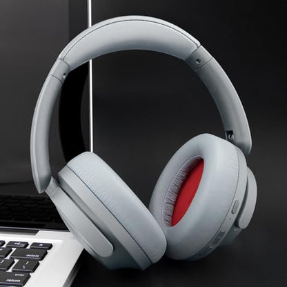 SOULWIT Professional Earpads Cushions Replacement for 1MORE SonoFlow/SonoFlow SE/SonoFlow Pro Headphones, Ear Pads with Soft Protein Leather, Noise Isolation Foam - Grey - color: Grey