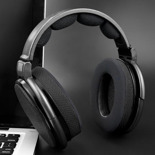 SOULWIT Cooling Earpads for Sennheiser HD600/HD650/HD6XX - Black | for HD600/HD650/HD660 S/HD660 S2/HD6XX/HD58X/HD580/HD565/HD545/HD535 Headphones - color: Black