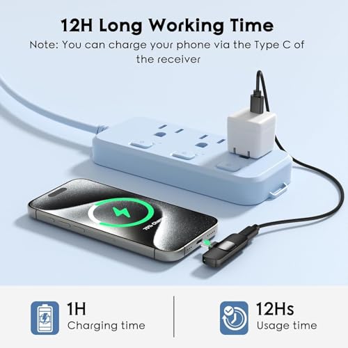 Wireless Mini Lavalier Microphone for iPhone iPad Android Phone PC Laptop, Plug-Play Mini Mic with Noise Reduction, Lapel Microphone Plug-Play for Interview Video Podcast Vlog YouTube TikTok