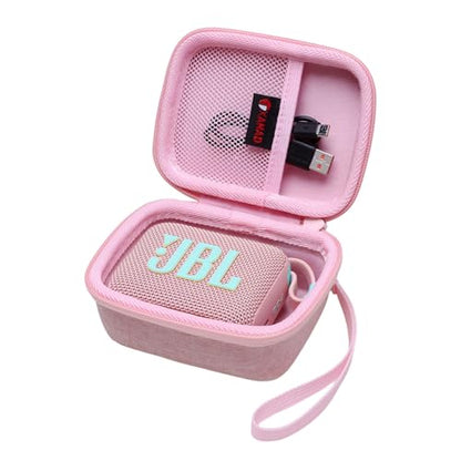 XANAD Hard Case Compatible with JBL Go 4 / GO 5 / Go 3 Ultra Speaker, Pink - color: Pink