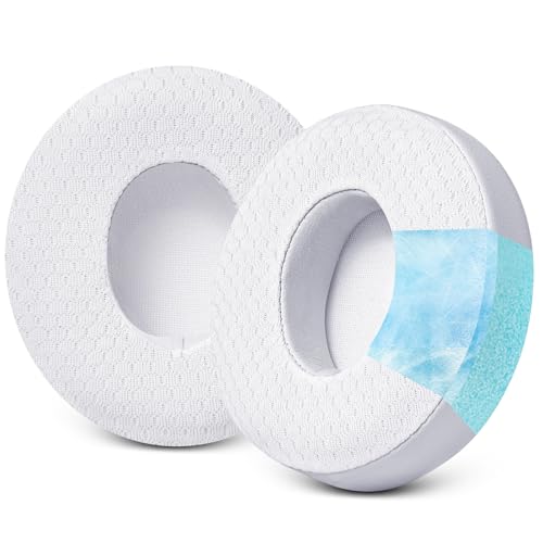 Replacement Ear Pads for Beats Solo 3 - Cooling Earpad Cushions for Solo 2 | Solo On-Ear Headphones Covers with Strong Adhesive Memory Foam (White) - color: White Cooling