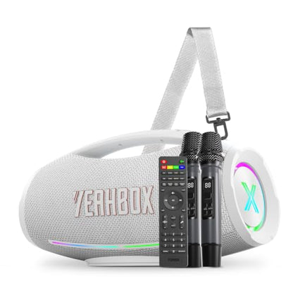 Yeahbox X-Boom X Portable Bluetooth Party Speaker with Dual Mics, 200W Peak - color: White