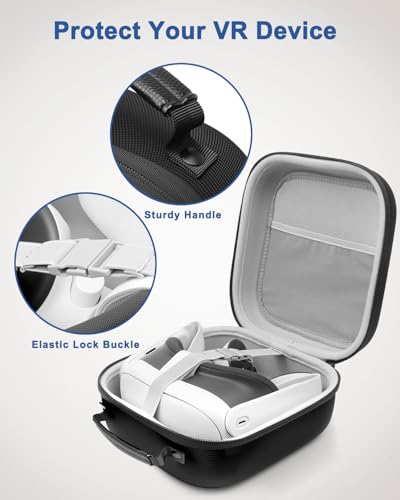 Hard Carrying Case for Meta Quest 3S/Quest 3/Steam Frame/Vision Pro Black - color: Black