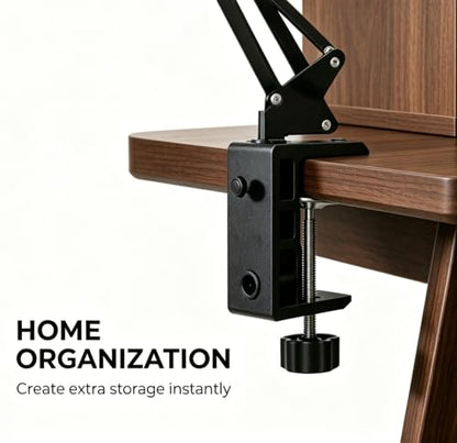 Replacement Heavy Duty C Clamp for 1/2” and 5/8” Hole Base Magnifying Lamp,Desk Lamp,Swing Arm Lamp,Phone I pad Mount,Tablet Mic Holder,Table Mount Clamp for Microphone Stand Mic Boom Arm (G2 BLACK) - color: G2 Black