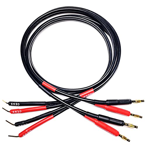 CNCESS Banana Plug to Pin Plug Speaker Cable, 12AWG, 3 ft, 2-Pack - size: 3 Feet