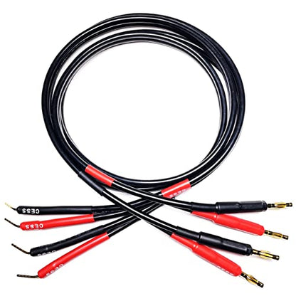 CNCESS Banana Plug to Pin Plug Speaker Cable, 12AWG, 3 ft, 2-Pack - size: 3 Feet