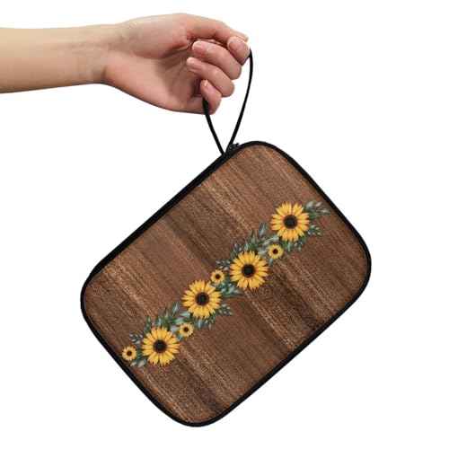 Watch Straps Storage Bag Water Resistant Watch Bands Carrying Case Compatible with Smartwatch Band, Headset, Watch Band Accessories, Sunflower Board - color: Sunflower Board