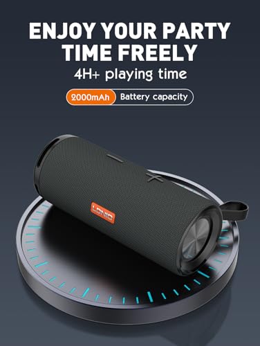 MANTO BTS13 Wireless Speaker, Bluetooth 5.3 TWS Stereo for Outdoor, Beach, Camping, Home, 10W Bass Sound, FM Radio, Micro SD/AUX Playback, 4H Playtime, Portable Lanyard Speaker