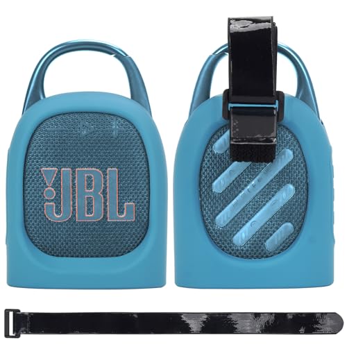 MGZNMTY Portable Silicone Case for JBL Clip 5 Ultra Bluetooth Speaker with Removable Strap for Boat Bike Golf Cart (Blue) - color: Blue